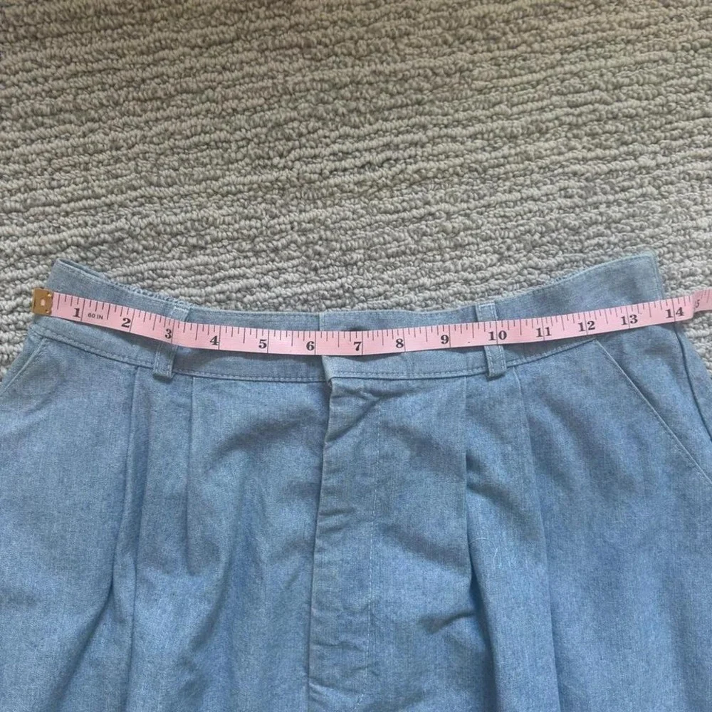 Orvis 90s Denim Skirt Maxi Pleated Light Wash Jean Women's M Vintage 10 Cotton - Picture 5 of 8